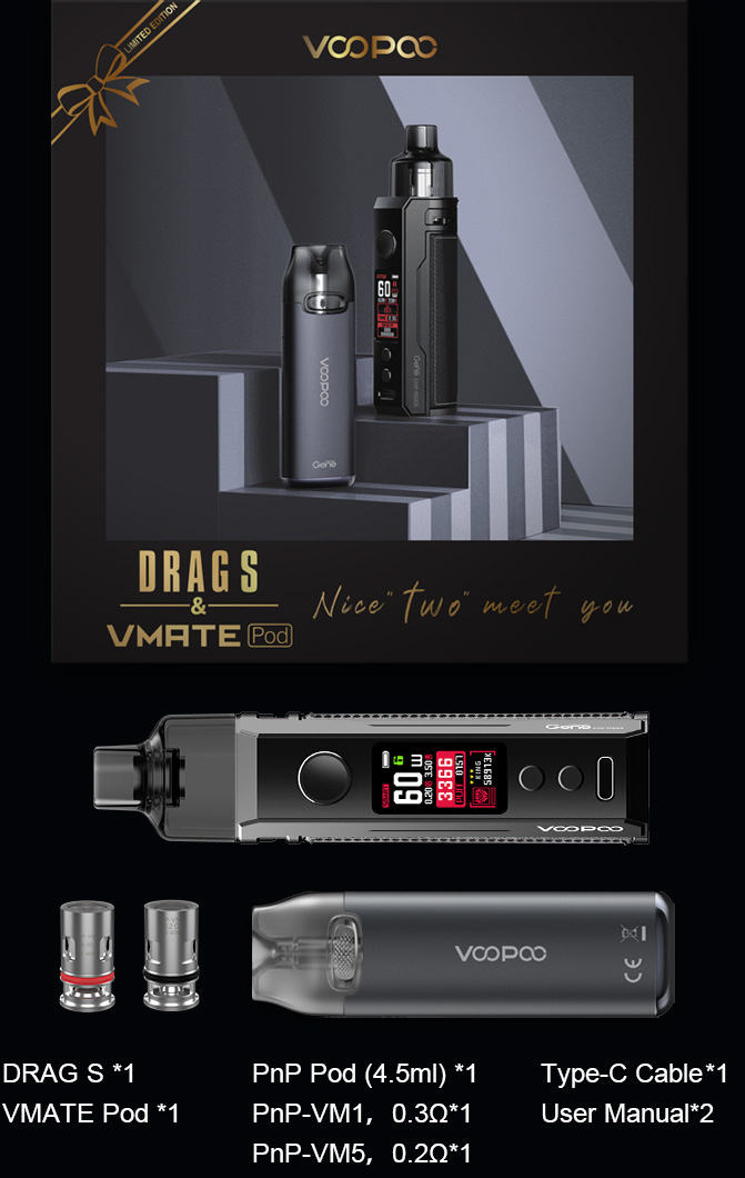 DRAG S/X & VMATE Pod-VOOPOO VAPE Spark Your Life