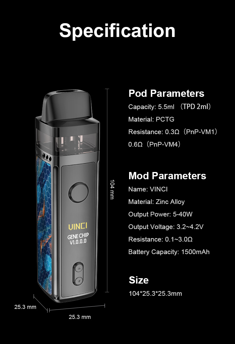 VINCI MOD POD-VOOPOO VAPE Spark Your Life