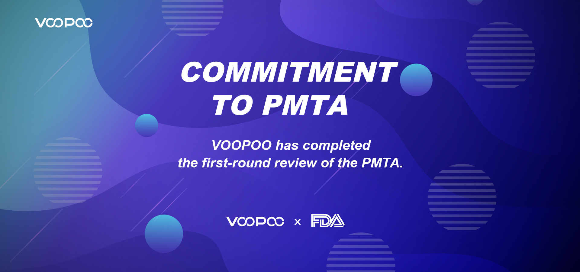 VOOPOO's first-round PMTA applications were accepted by FDA