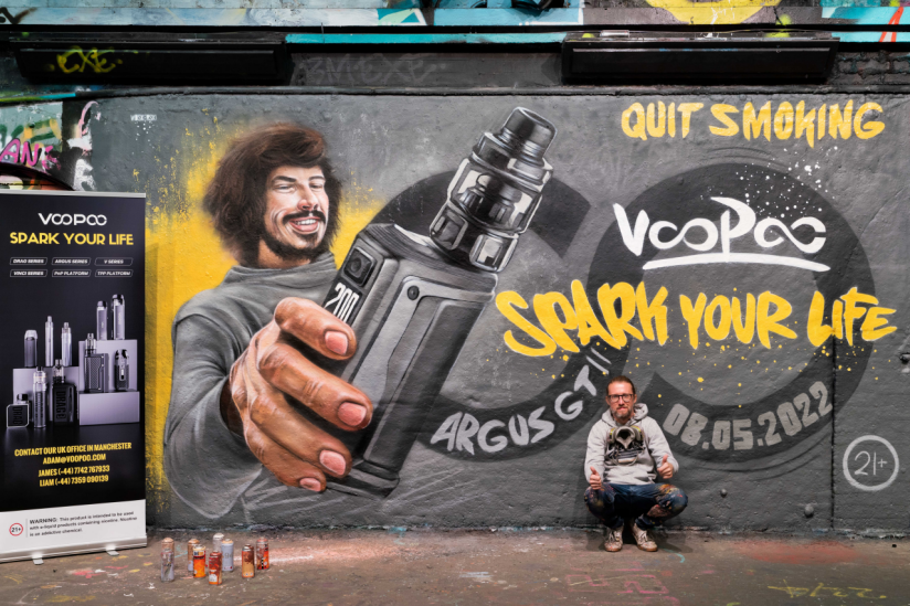 VOOPOO Creates the World's Biggest Vape Graffiti with Famous Graffiti Artist