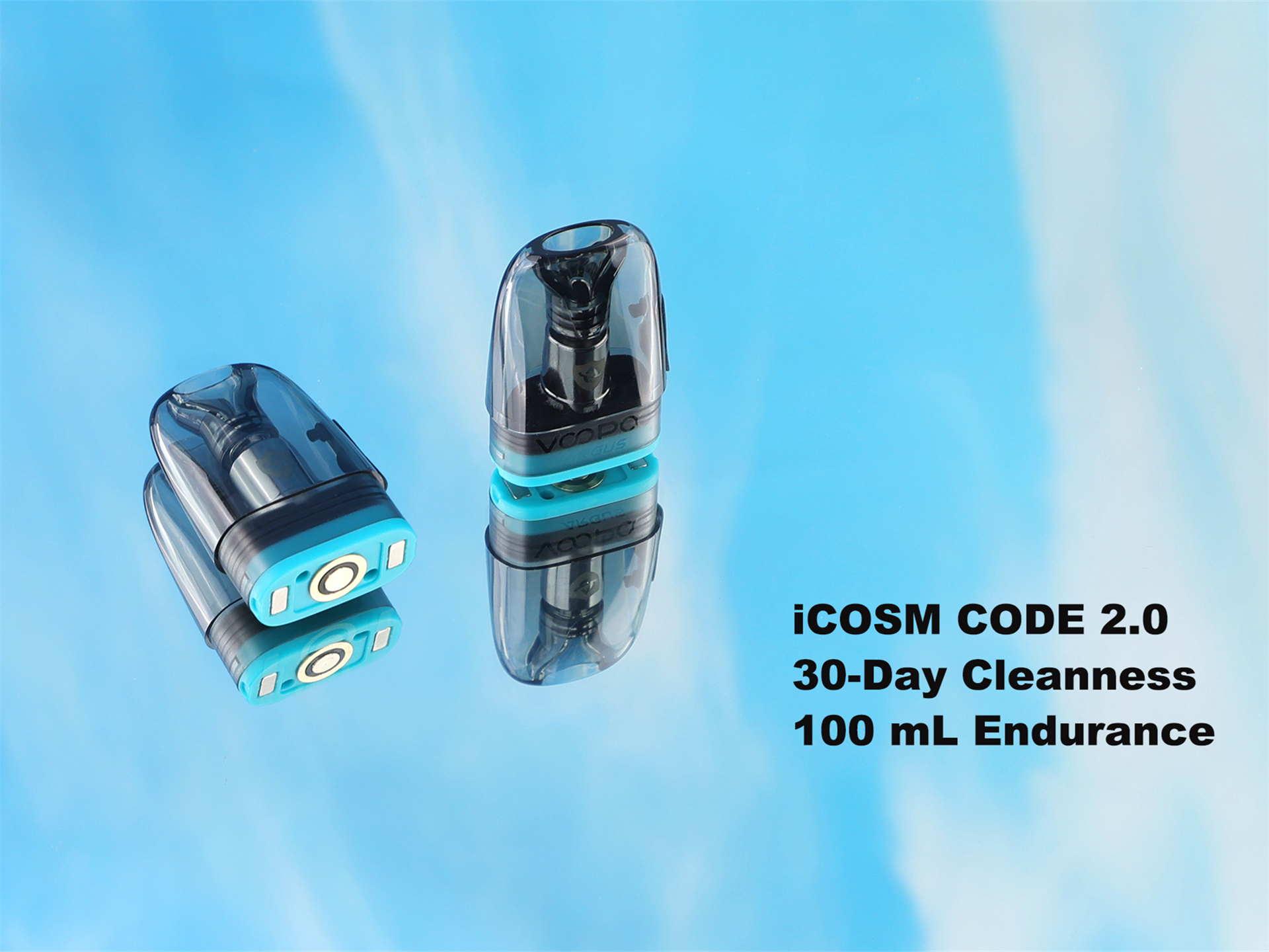 VOOPOO ARGUS Top Fill Cartridge V2 features iCOSM CODE 2.0 technology and highlights the use of aerospace-grade cotton and a leak-proof design for up to 100 ml of e-liquid.