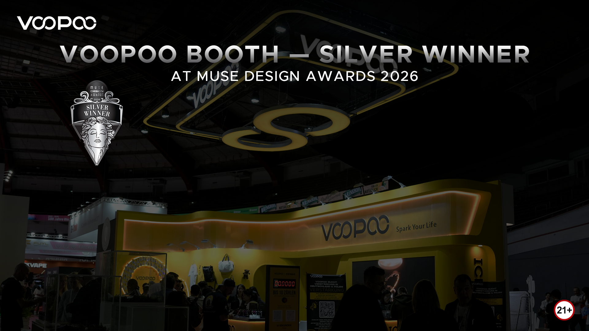 VOOPOO exhibition booth design MUSE Design Award Silver Winner 2026 brand refresh