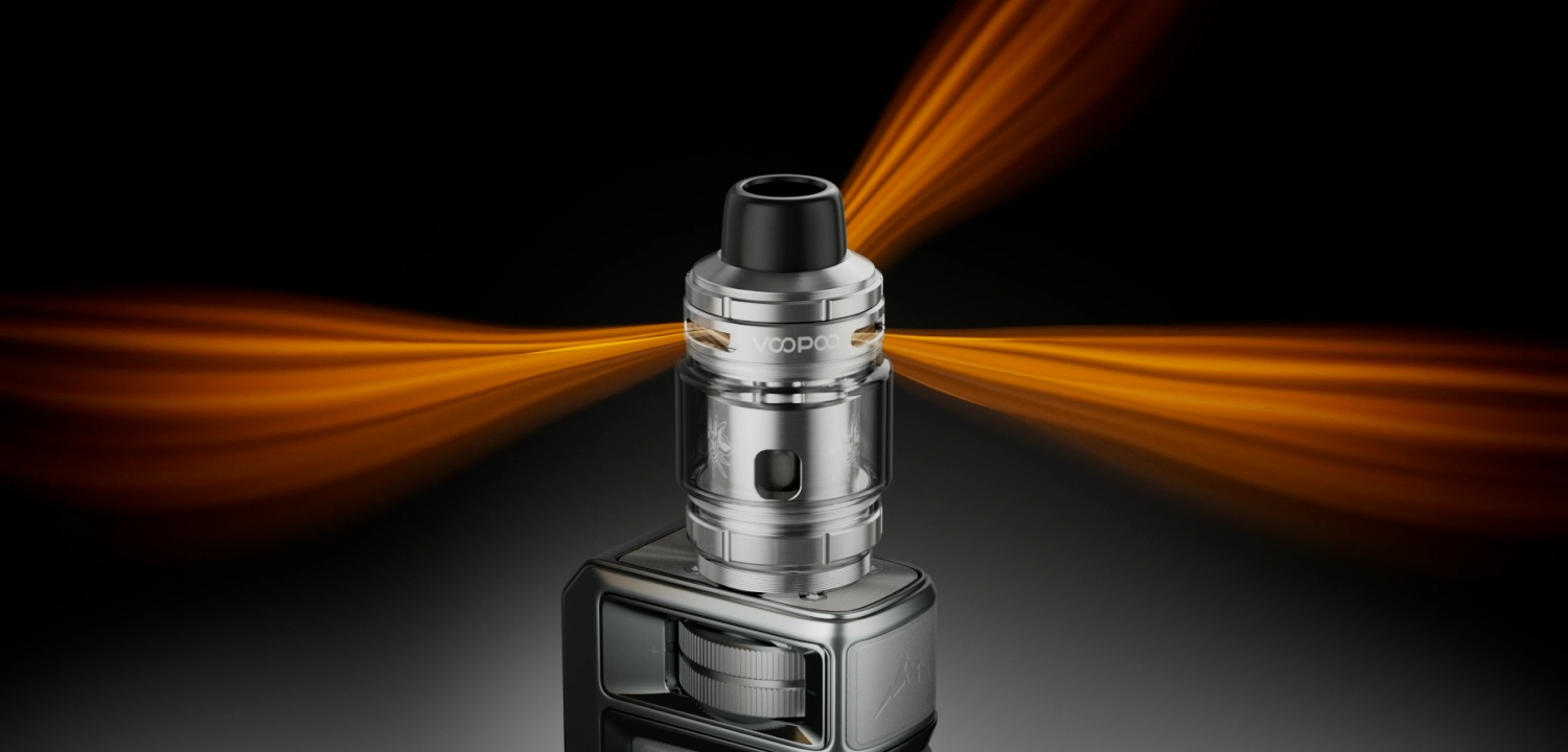 VOOPOO UFORCE-X TANK II golden triangle airflow structure with three rotating air streams