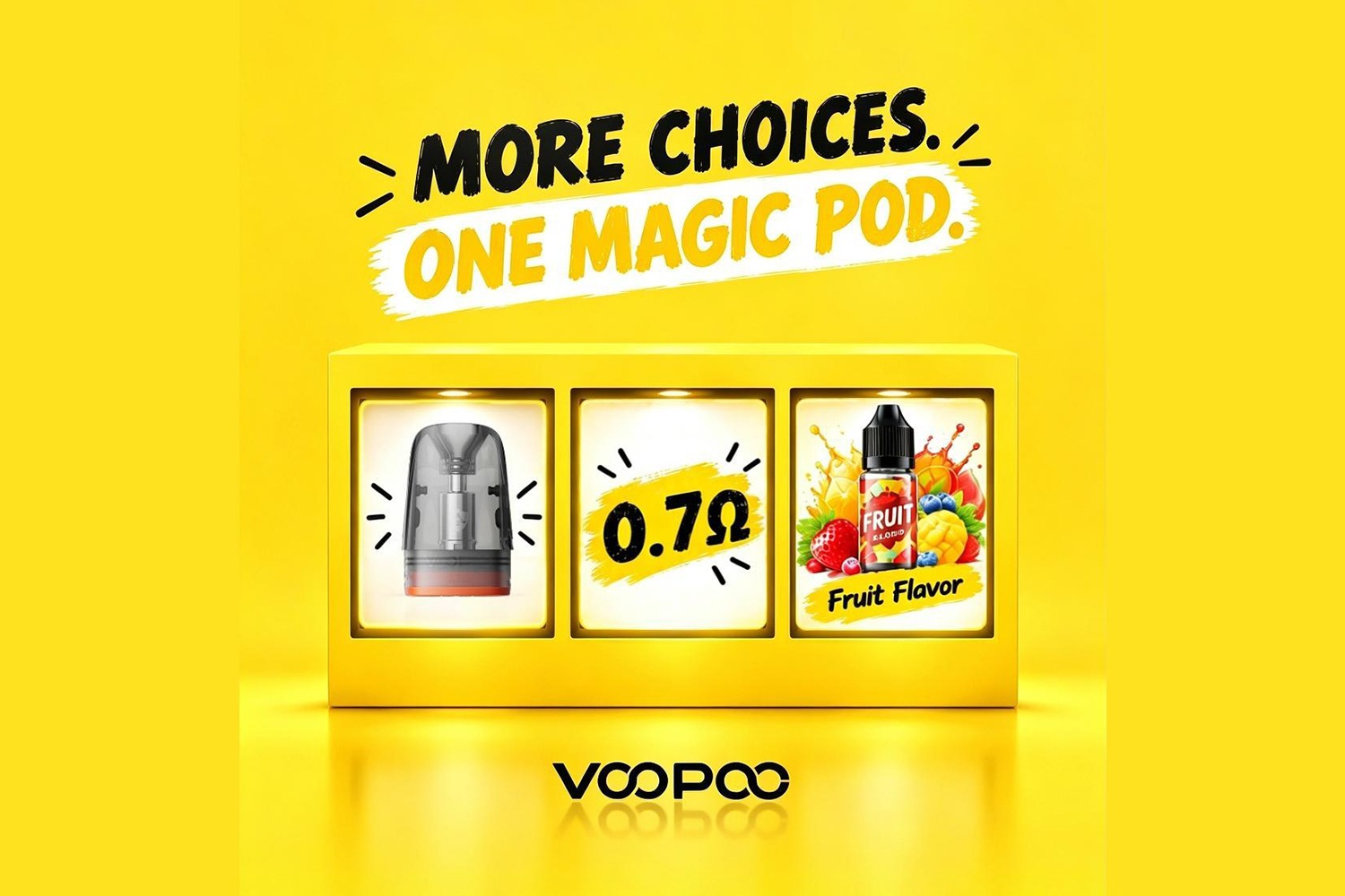 VOOPOO ARGUS Multi-Ohm Cartridge with 0.4Ω, 0.7Ω, and 1.0Ω resistance options